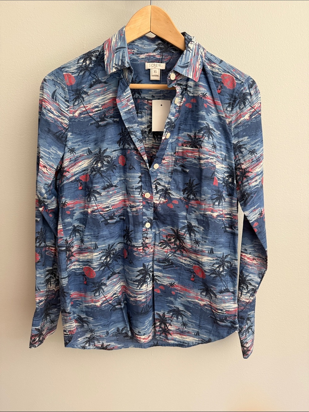 J. Crew Hawaii Print Button-Down Shirt